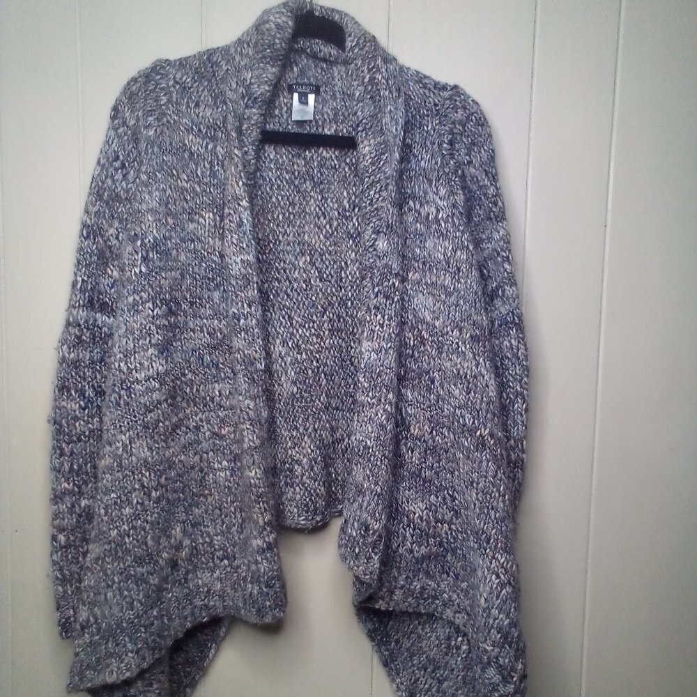 Talbots Cardigan Sweater S Open Front Long Sleeve Wool Blend